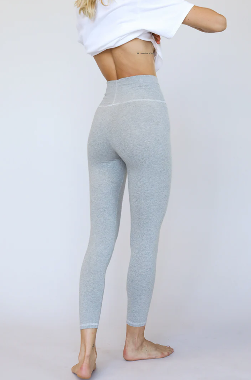 Perfect White Tee Lita High Waisted Cotton Legging in Grey – Suite 201