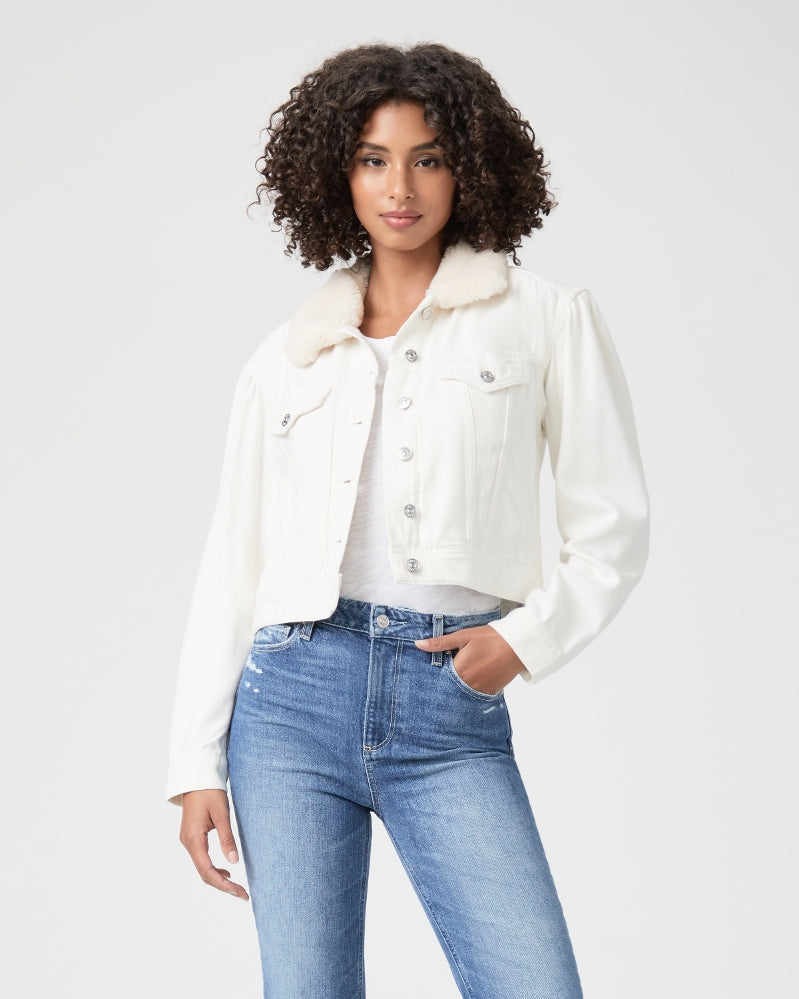 Paige fashion white jean jacket