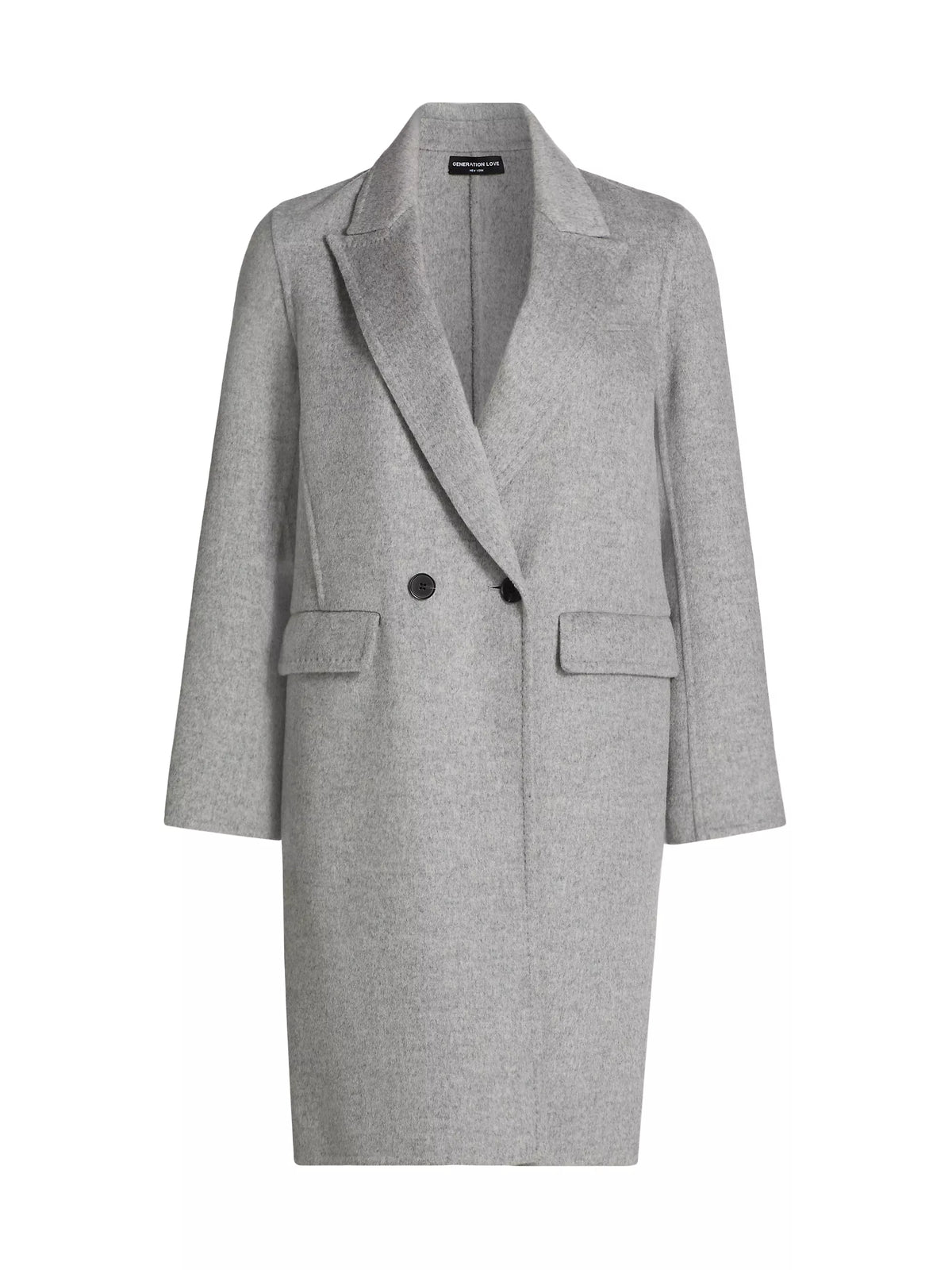 Generation Love Vance Wool Coat in Grey Melange