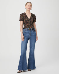 Paige Denim Charlie High Rise Flare Jean in Landmark