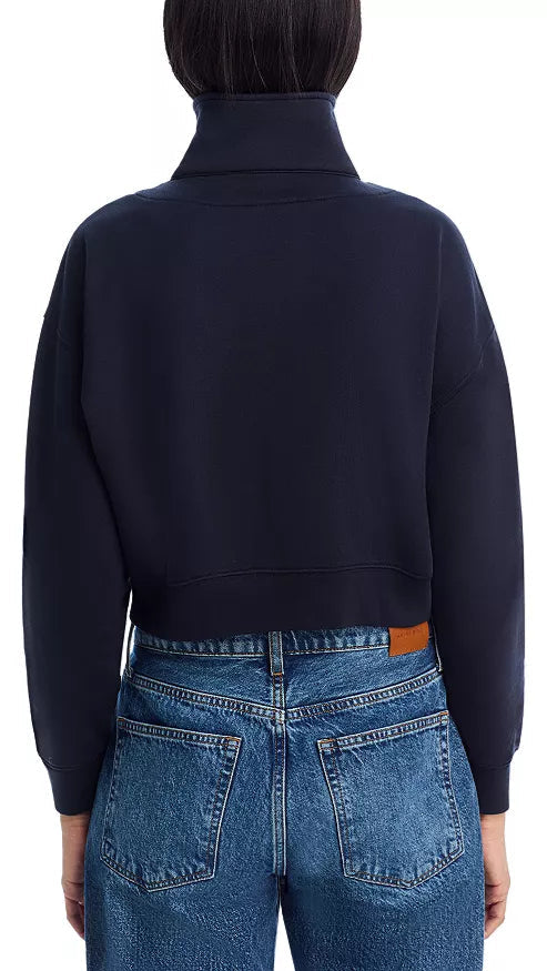 Frame Denim The Double Zip Sweatshirt in Dark Navy