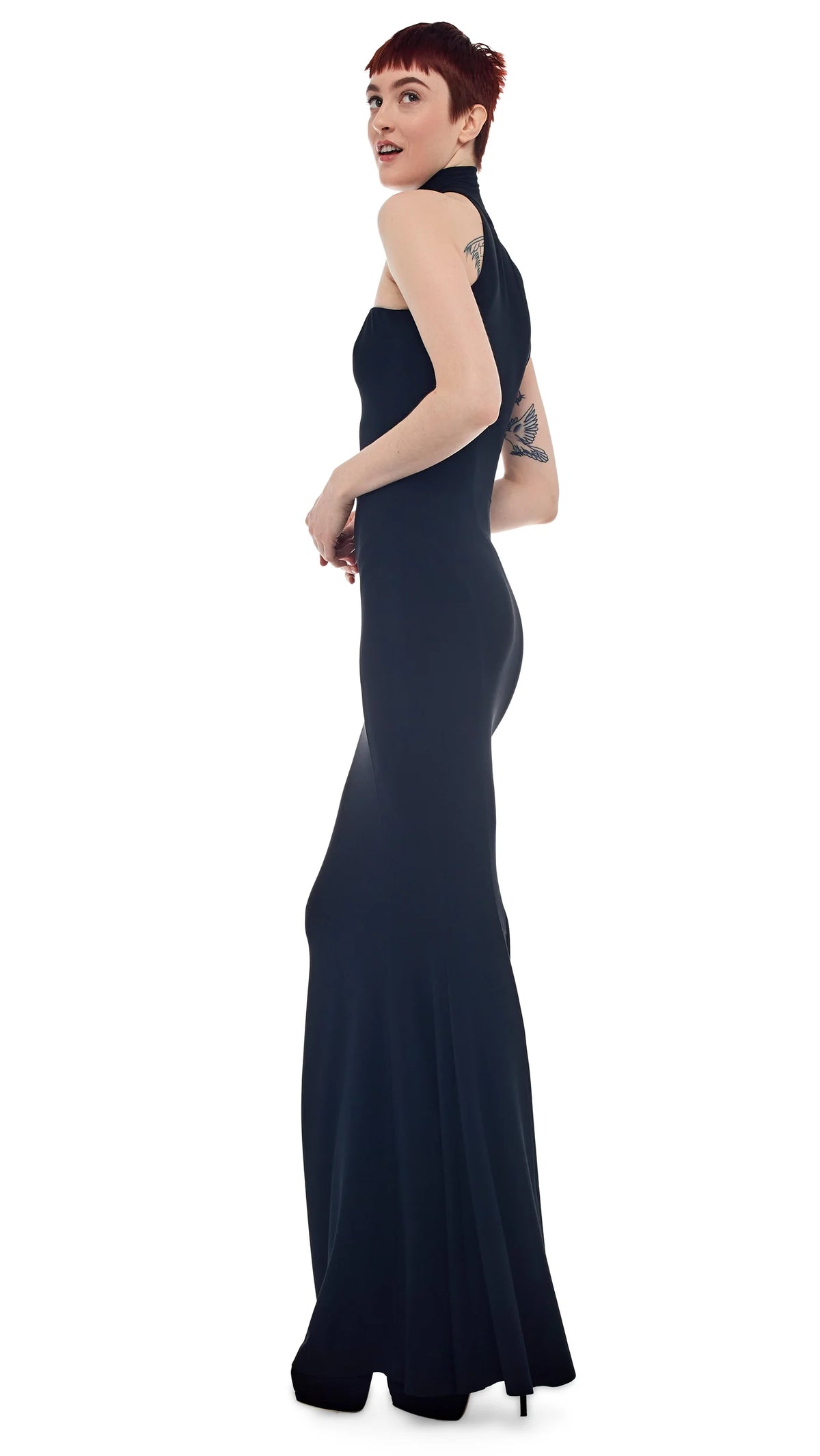 Norma Kamali Strapless Turtle Fishtail Gown in Black *CALL TO ORDER*