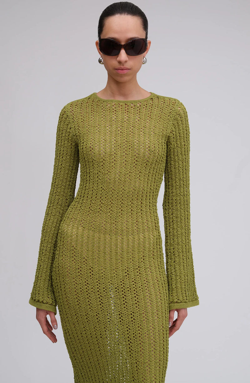 Ronny Kobo Exa Knit Dress in Sage