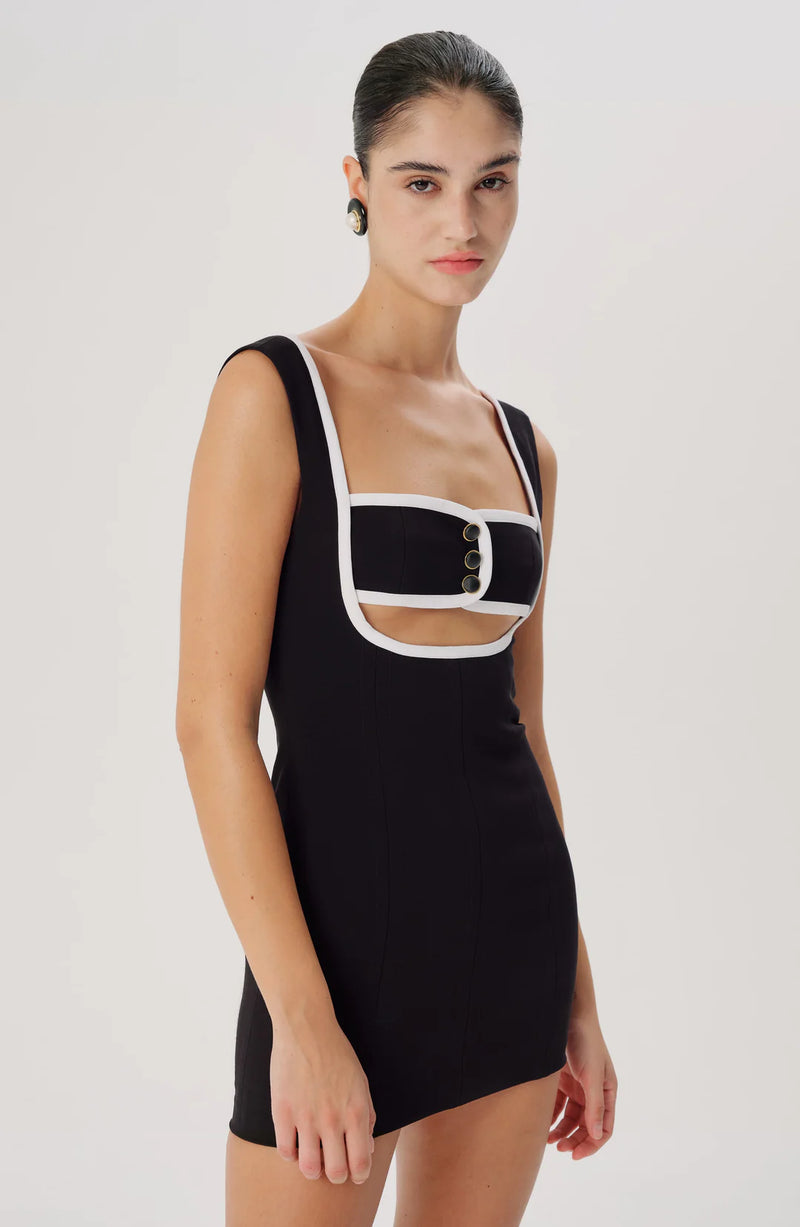 Ronny Kobo Egon Dress in Black and White