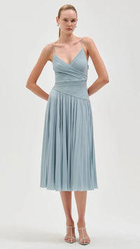 Ronny Kobo Tay Pleated Dress in Glacier