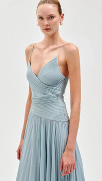 Ronny Kobo Tay Pleated Dress in Glacier