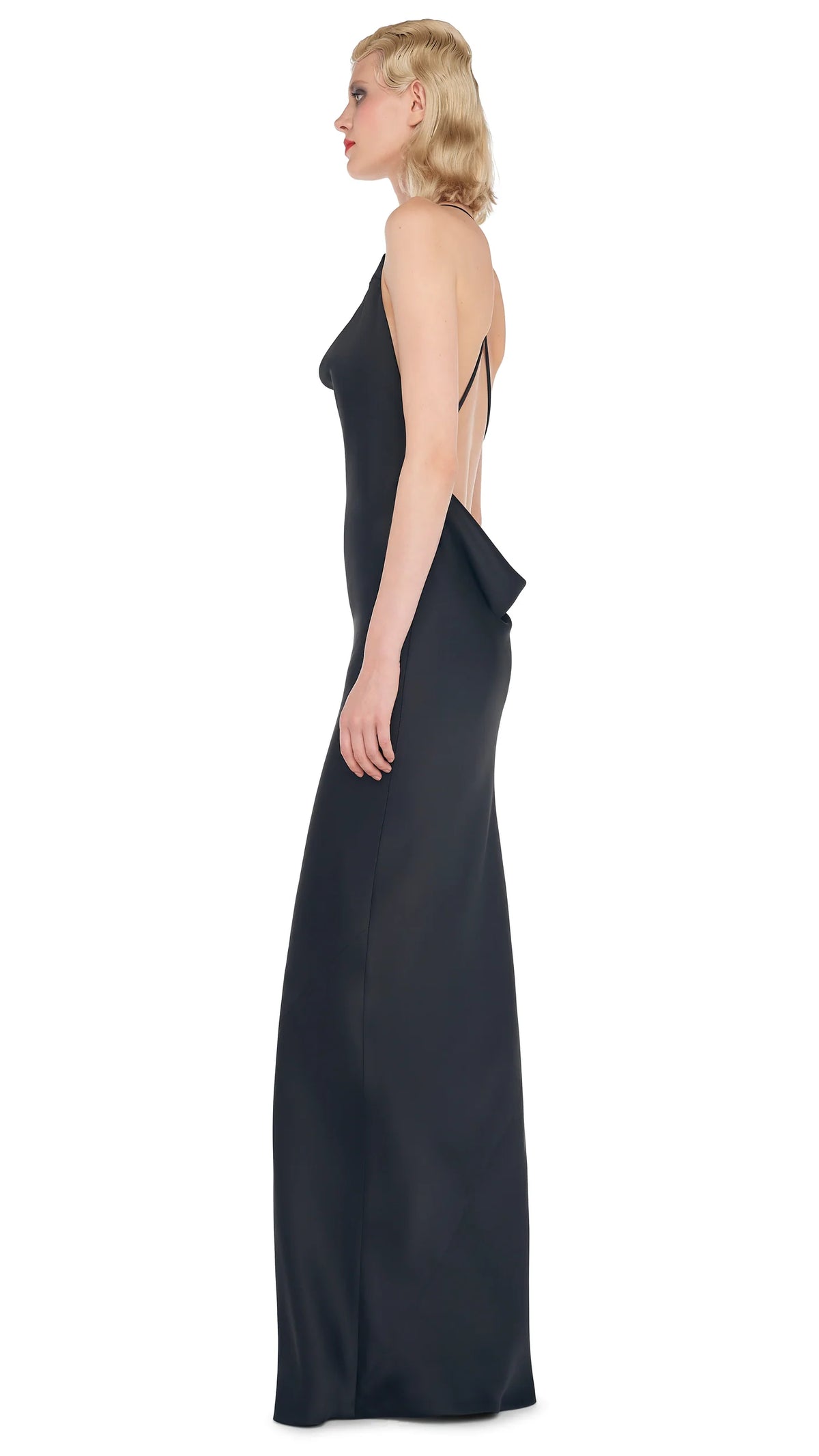 Norma Kamali Criss Cross Back Bias Gown in Black *CALL TO ORDER*