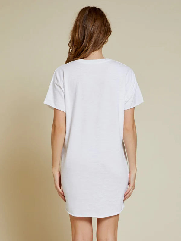 Nation LTD Rowan Short Sleeve Dress in White