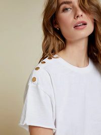 Nation LTD Rowan Short Sleeve Dress in White