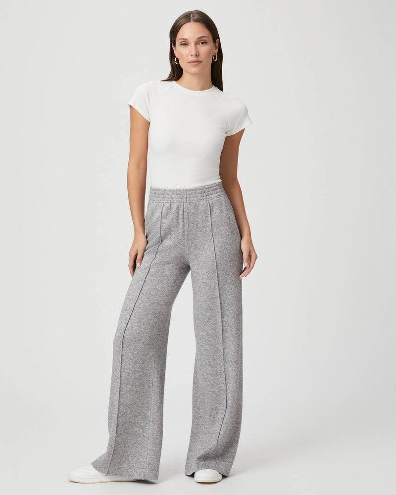 Paige Denim Harper Wide Leg Pant in Heather Grey