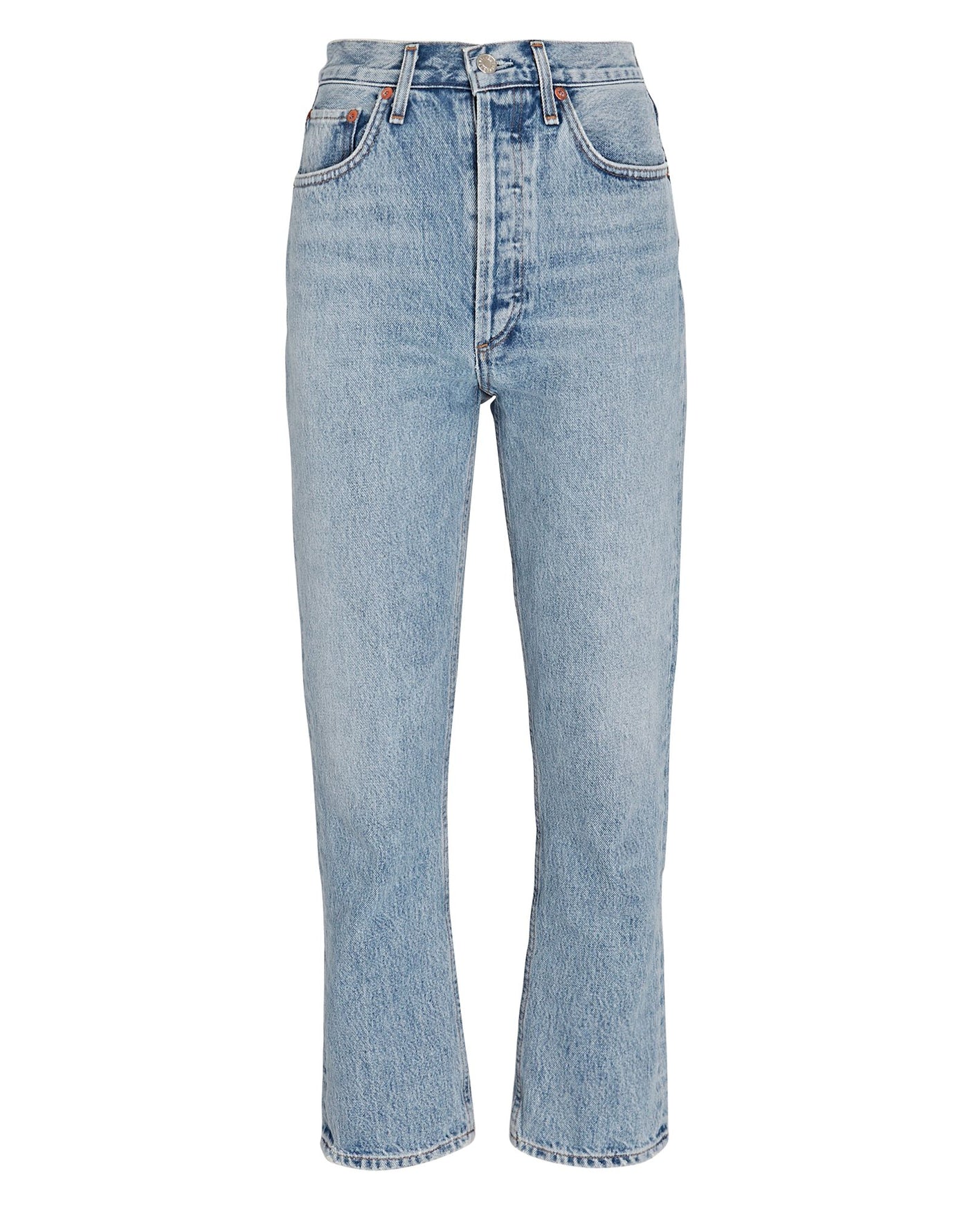 AGOLDE Denim Riley High Rise Straight Crop in Renewal Suite 201