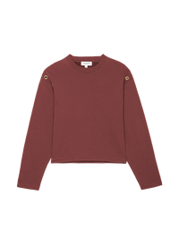 Nation LTD Arlem Grommet Sweatshirt in Brunette