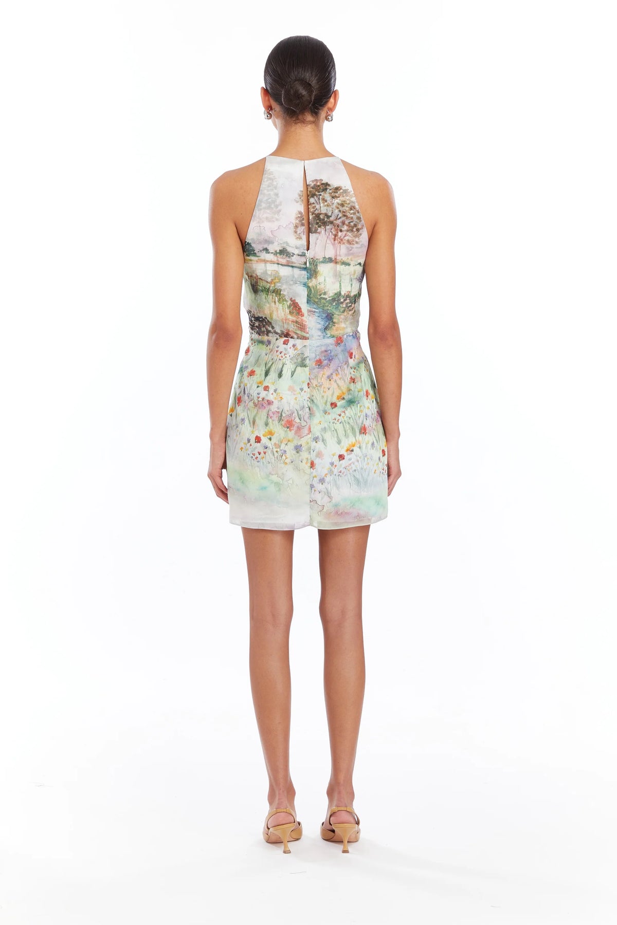 Amanda Uprichard Selah Wrap Mini Dress in Storybook