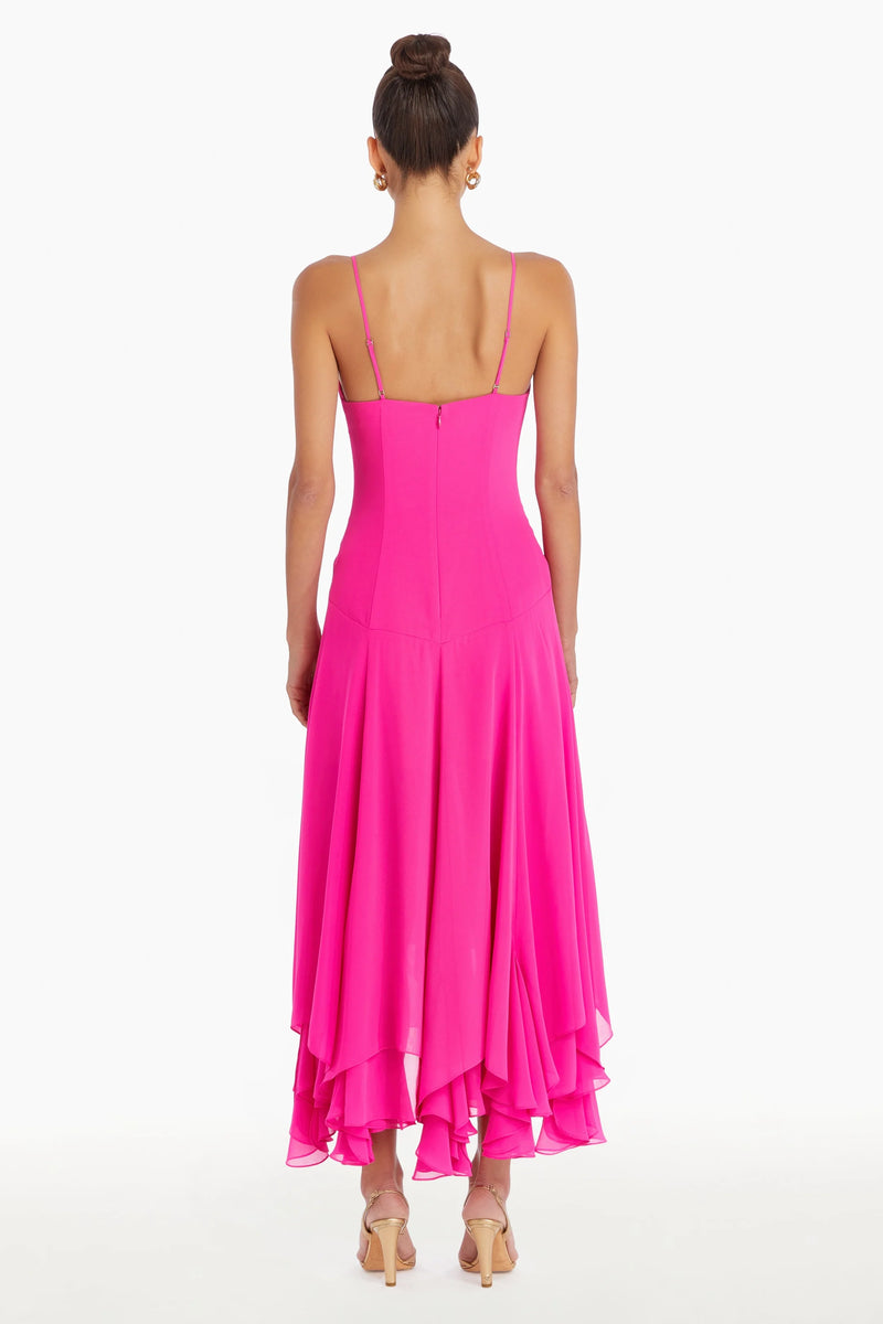 Amanda Uprichard Clemenza Dress in Hot Pink