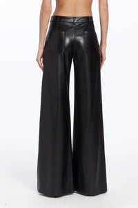 Amanda Uprichard Lennon Faux Leather Pant in Black