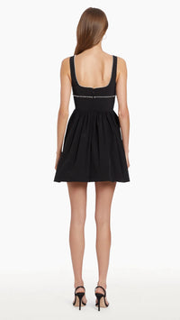 Amanda Uprichard Basilia Pearl Mini Dress in Black