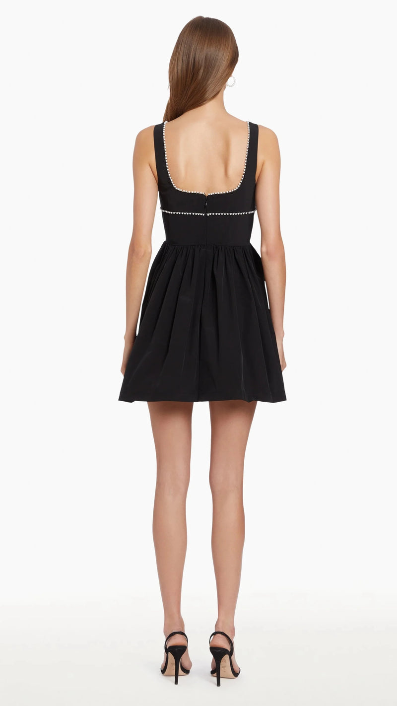 Amanda Uprichard Basilia Pearl Mini Dress in Black