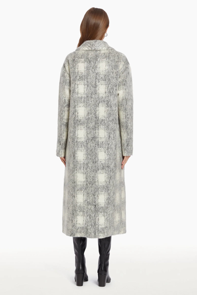 Amanda Uprichard Terrance Wool Plaid Coat in Manderlay Wool