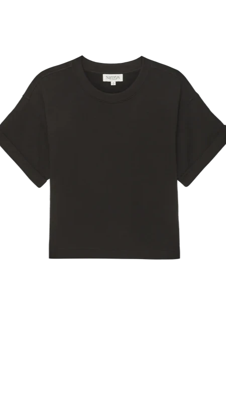 Nation LTD Bane Short Sleeve Sweatshirt in Black