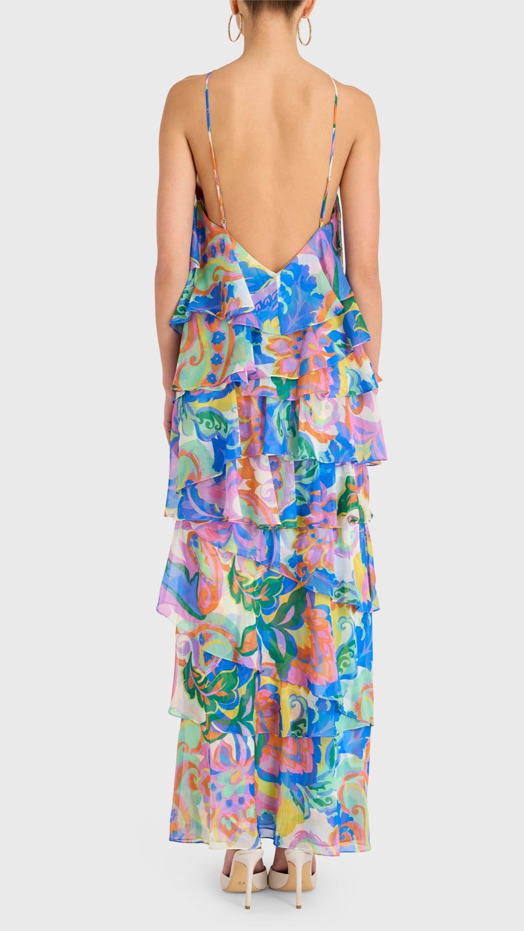 Amanda Uprichard Posie Ruffle Maxi Dress in Fleetwood Print