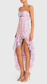 Amanda Uprichard Estrada Halter Maxi Dress in Calabria Print