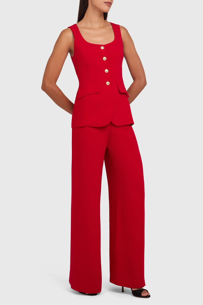 Amanda Uprichard Kya Jumpsuit in Scarlet