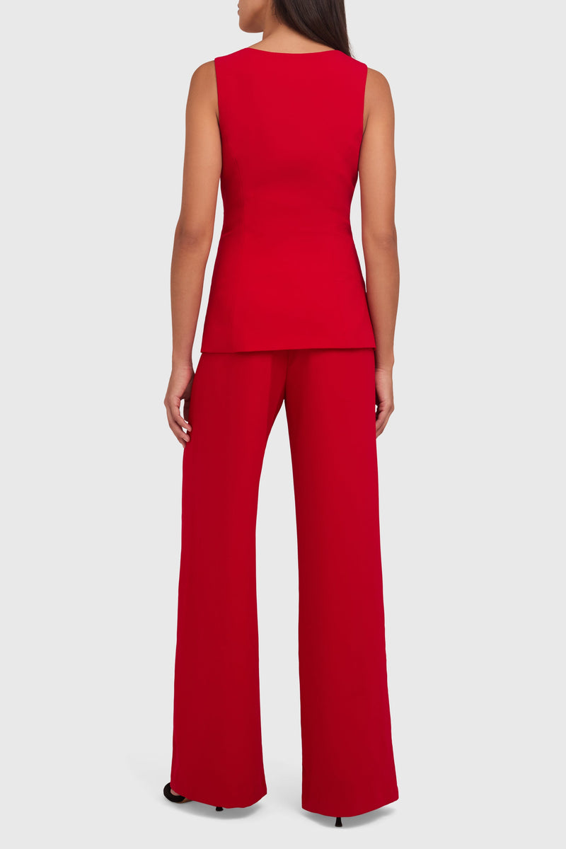 Amanda Uprichard Kya Jumpsuit in Scarlet