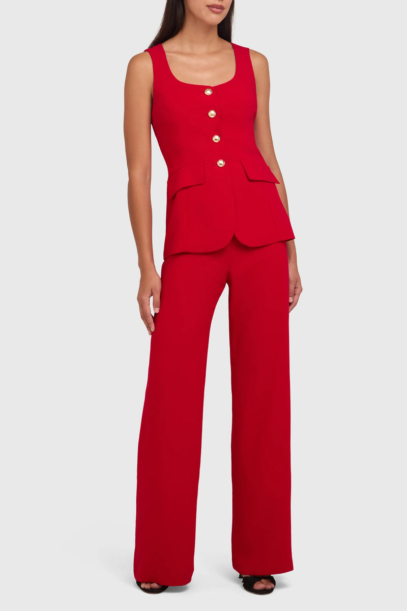 Amanda Uprichard Kya Jumpsuit in Scarlet