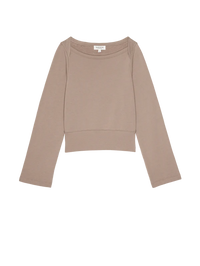 Nation LTD Darlene Envelope Neck Sweatshirt in Mushroom