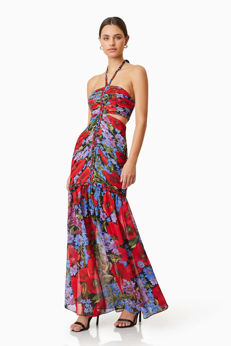 Elliatt Thea Floral Maxi Dress in Red