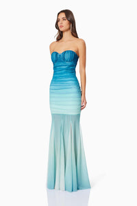 Elliatt Brielle Strapless Gown in Ombre Mint