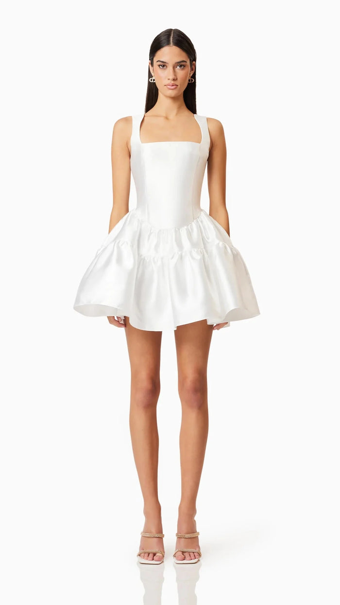 Elliatt Oleander Fit and Flare Mini Dress in Ivory