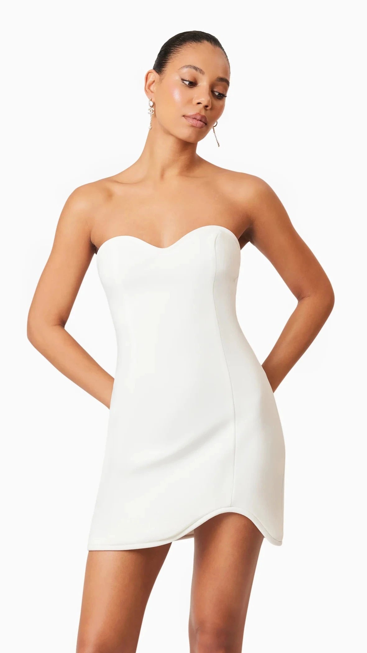 Elliatt Janelle Strapless Mini Dress in Ivory