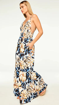 Misa Cintra Maxi in Bold Blooms Cotton