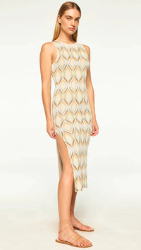 Misa Nakia Knit Midi Dress in Cream