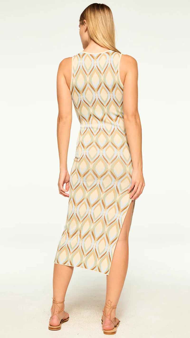 Misa Nakia Knit Midi Dress in Cream