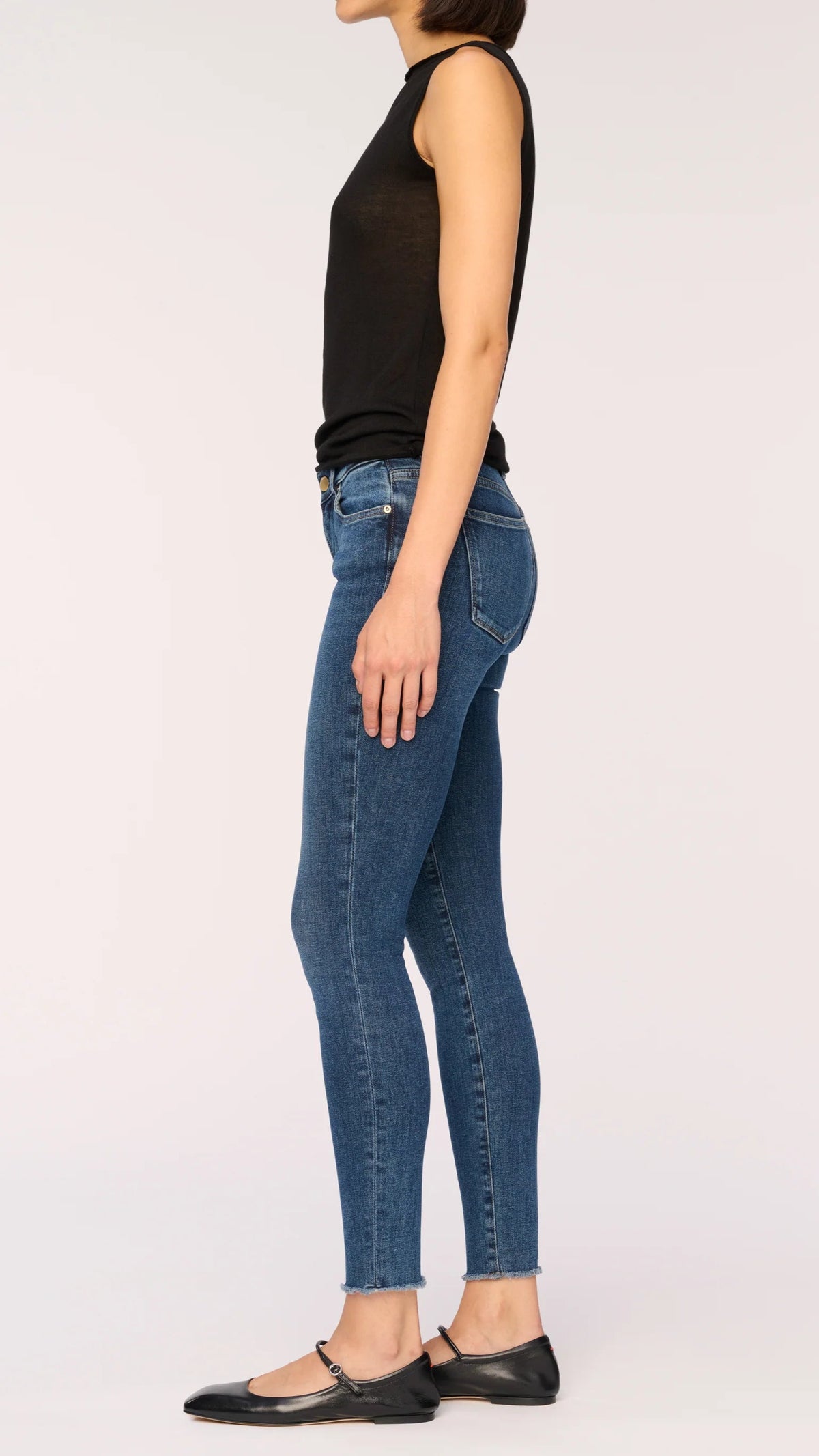 DL1961 Florence Skinny Mid Rise Ankle Jean in Light Seacliff