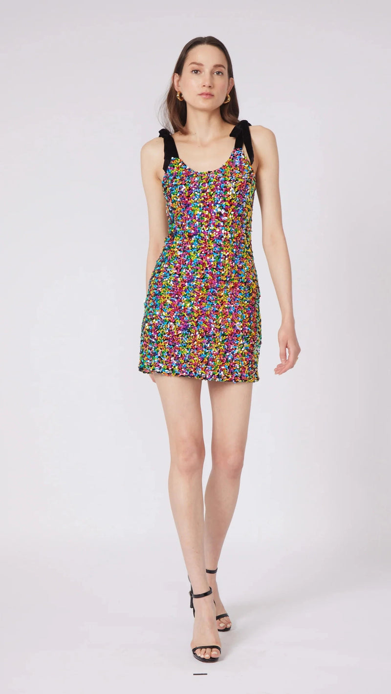 Gilner Farrar Tatum Sequin Mini Dress in Rainbow