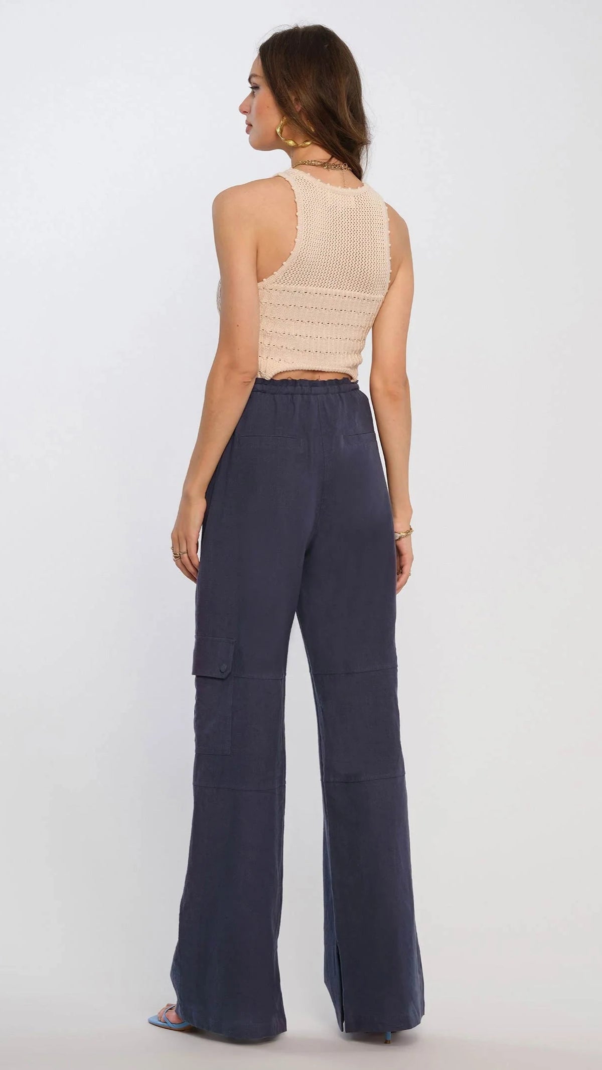 Heartloom Valentine Cargo Easy Pants in Indigo