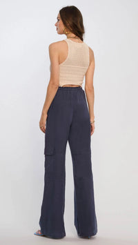 Heartloom Valentine Cargo Easy Pants in Indigo