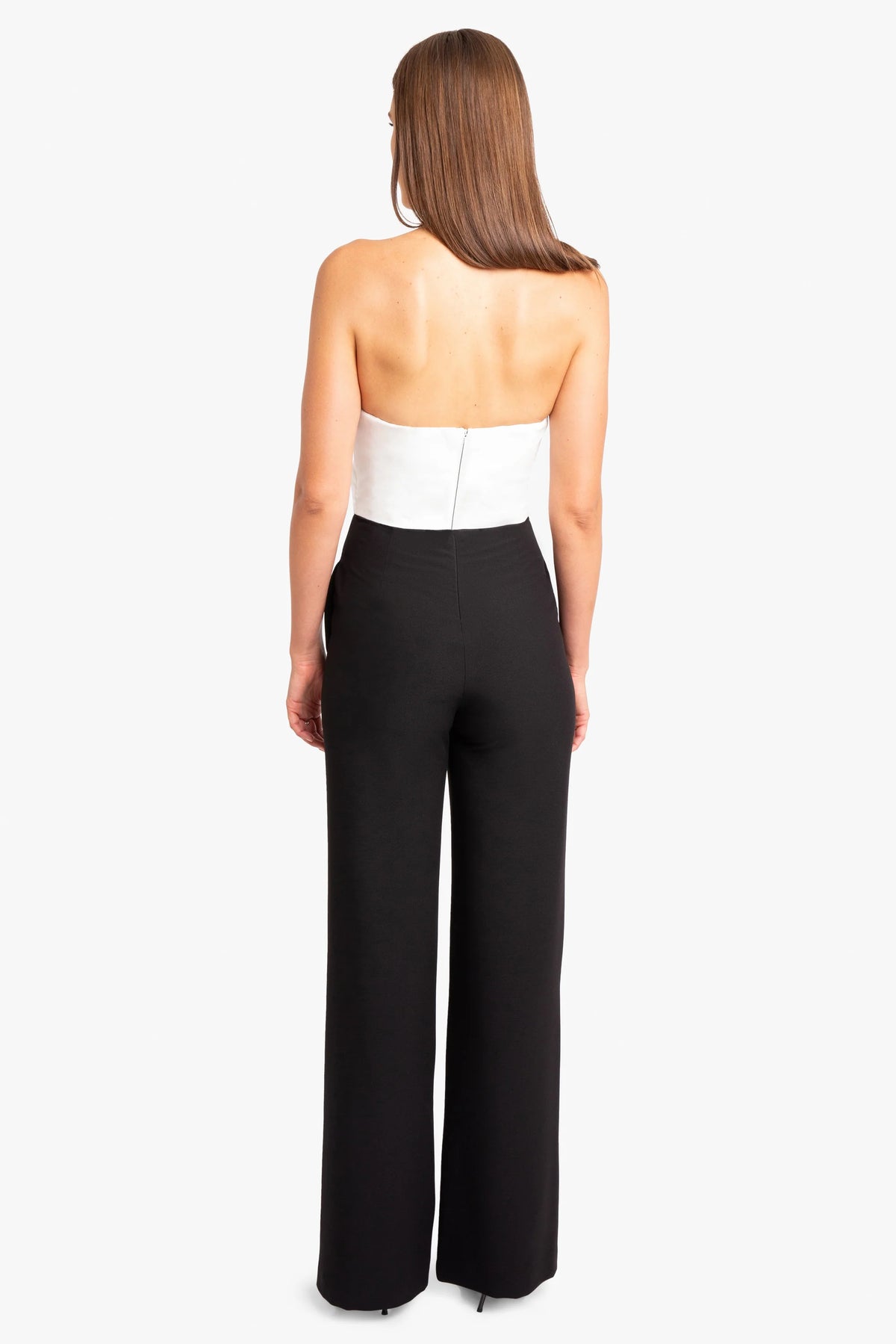 Black Halo Jada Color Block Jumpsuit in Black Pearl