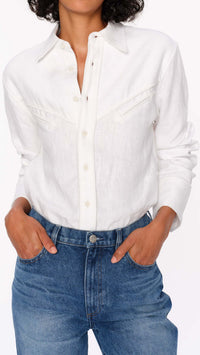 DL1961 Denim Lisette Western Shirt in Western Linen