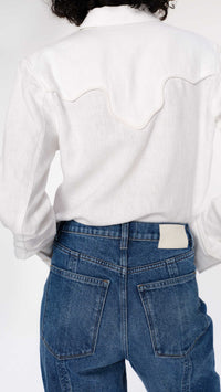 DL1961 Denim Lisette Western Shirt in Western Linen