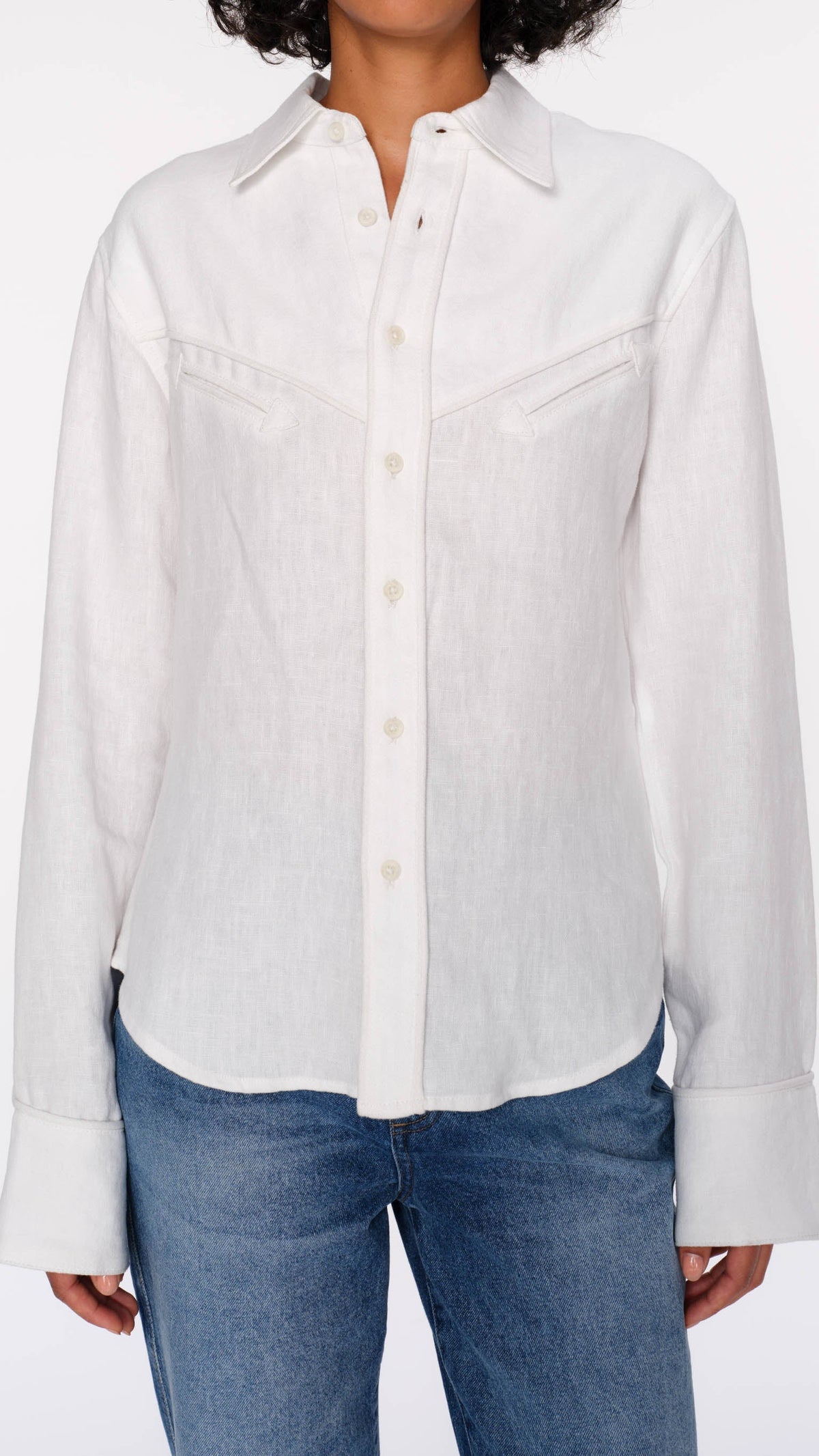 DL1961 Denim Lisette Western Shirt in Western Linen