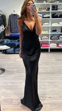 Norma Kamali Criss Cross Back Bias Gown in Black *CALL TO ORDER*