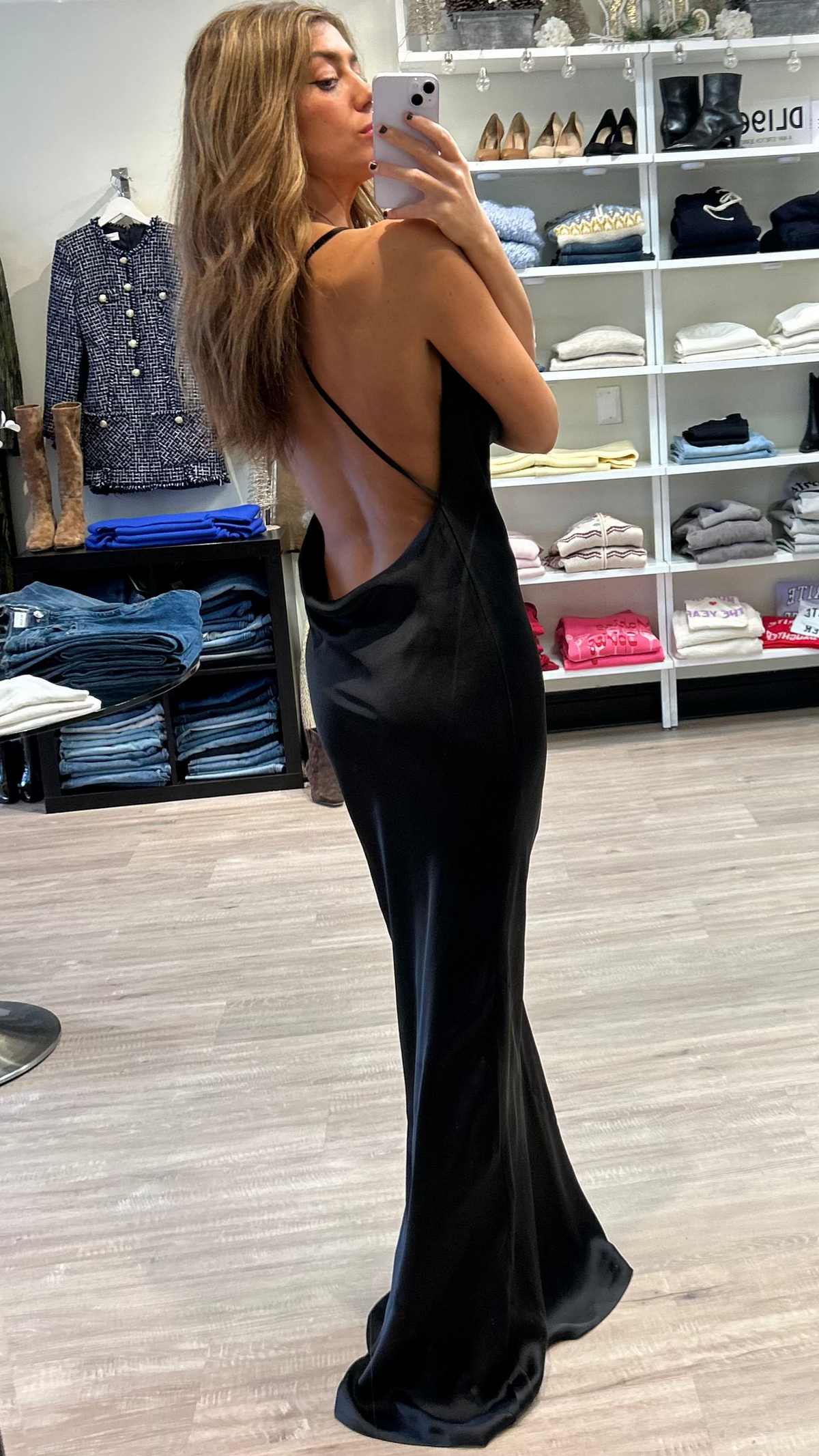 Norma Kamali Criss Cross Back Bias Gown in Black *CALL TO ORDER*