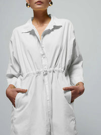 Nation LTD Irene Shirt Dress in White