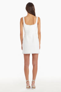 Amanda Uprichard Valetta Mini Dress in Ivory