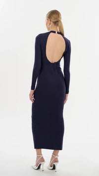 Lamarque Mirella Long Sleeve Maxi Dress in Midnight Blue