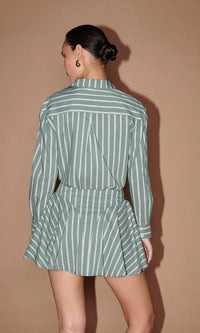 Saylor Naeem Pinstripe Dress in Juniper